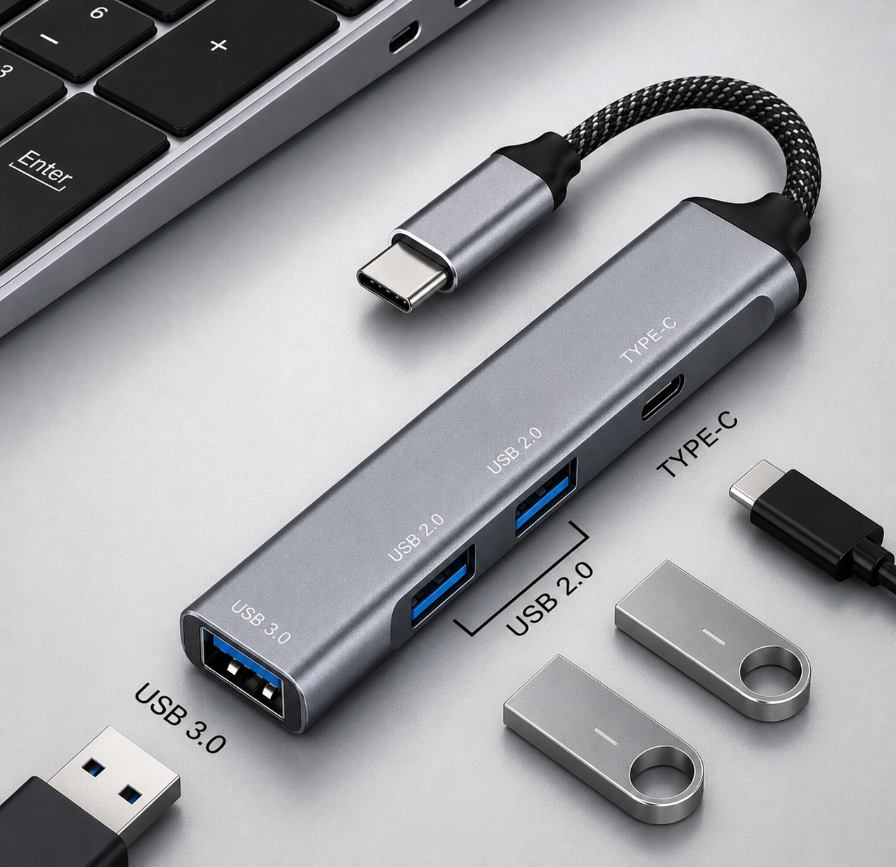 USB HUB Type C USB HUB For Macbook or Phone - Image 3
