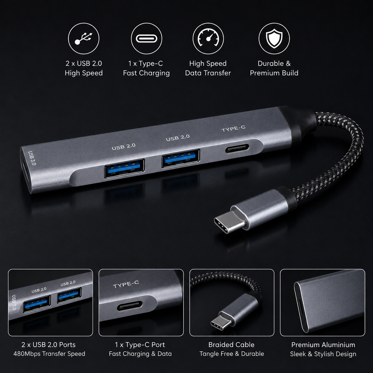 USB HUB Type C USB HUB For Macbook or Phone - Image 2